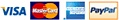 Visa, MasterCard, American Express, PayPal